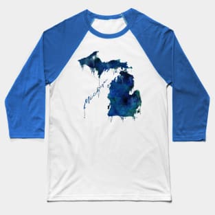 Michigan - Wet Paint Baseball T-Shirt